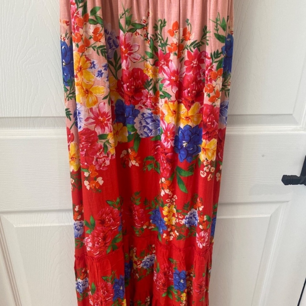 NWT Anthropologie Vineet Bahl Atacama Beaded Floral Tiered Maxi Dress 8 $290 - Picture 10 of 11